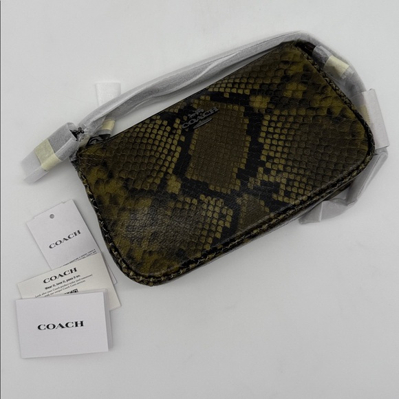 Coach Handbags - Coach Nolita 19 With Snake Print Olive Green